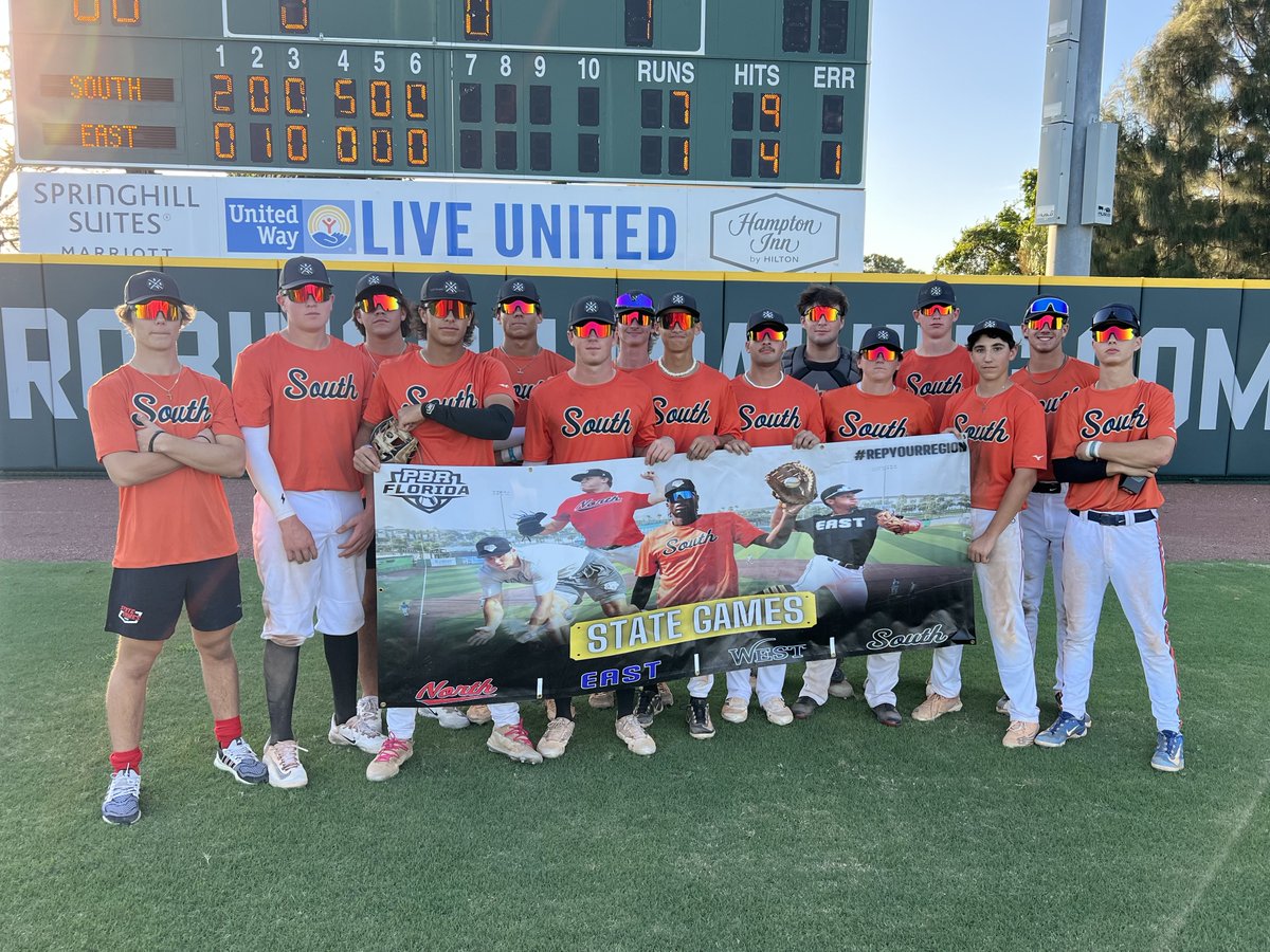 𝐒𝐓𝐀𝐓𝐄 𝐆𝐀𝐌𝐄𝐒 𝐂𝐇𝐀𝐌𝐏𝐒 🏆😎

South defeats the East 7-1 to win the 2023 Junior State Games.

Sunglasses courtesy of <a href="/DiamondKrew_/">Diamond Krew Apparel</a> 

#PBRJSG23