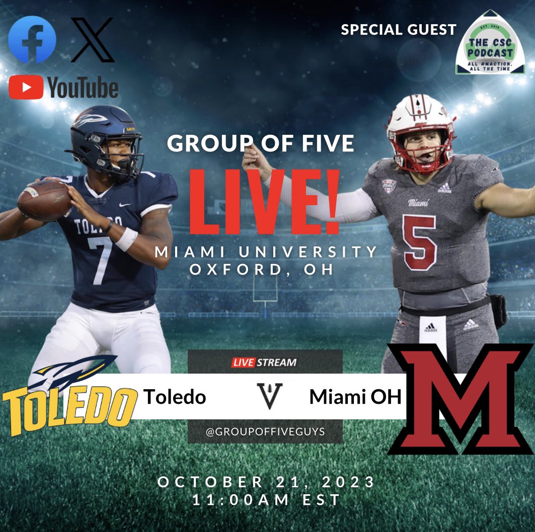 ‼️Announcement‼️

Easily the biggest game in the MAC this season.

We’ve never been to MAC country. 

No excuse. See you there!
