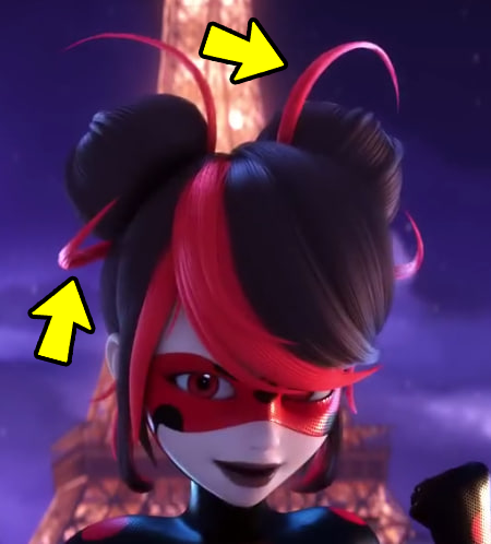 MDFavorito's tweet photo. MAN ISSO NO CABELO DA SHADYBUG NÃO SÃO FITINHAS E SIM CABELO VERMELHO!! FUI TAPEADA, ERA CABELO ;u;

#MiraculousWorld #IntoTheReverse #MLBSpecialSpoilers https://t.co/CVLBpqP8VC