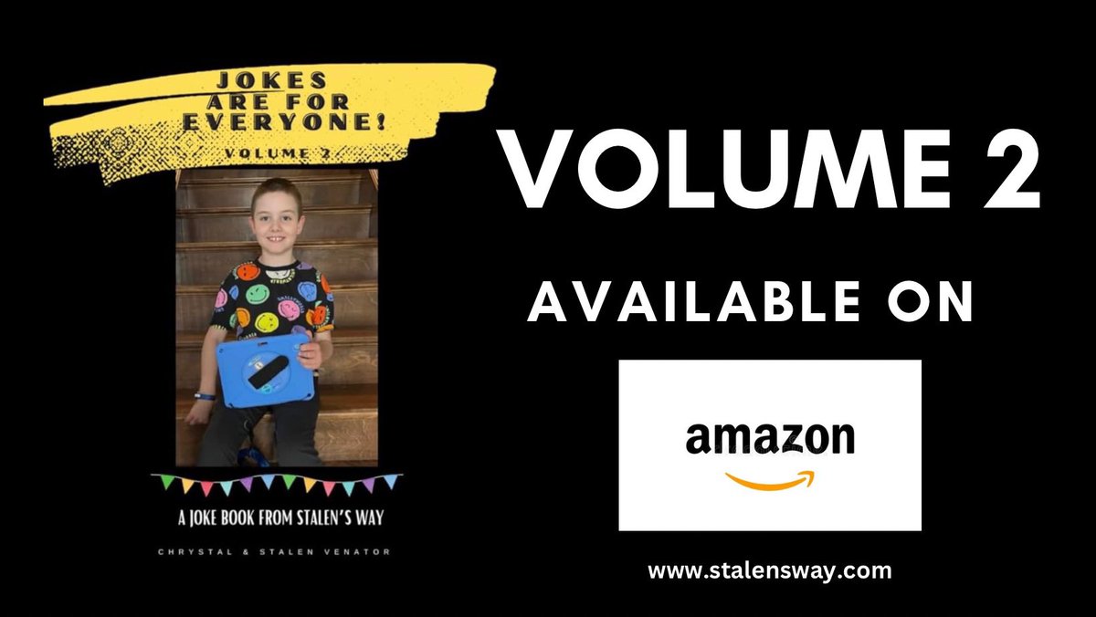Jokes Are For Everyone! Volume 2 is now available on Amazon #stalensway #jokesareforeveryone