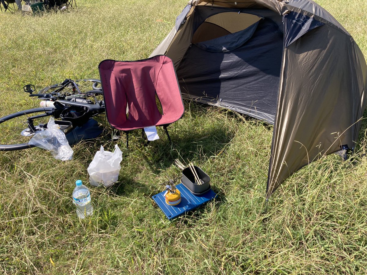 genki_cyclist's tweet photo. 初❗️デイキャンプ🏕️

#ロードバイク #バイクパッキング
#キャンプ #デイキャンプ https://t.co/zh22xJbDc5