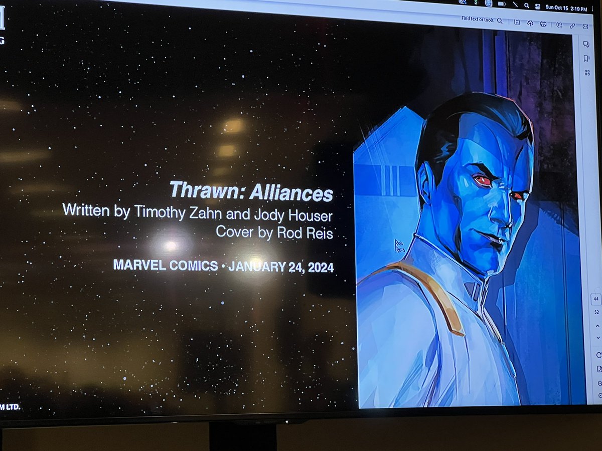 ‘THRAWN: ALLIANCES’ from <a href="/Jody_Houser/">Jody Houser ✒️🗯️🎲</a> and Timothy Zahn coming January 2024.