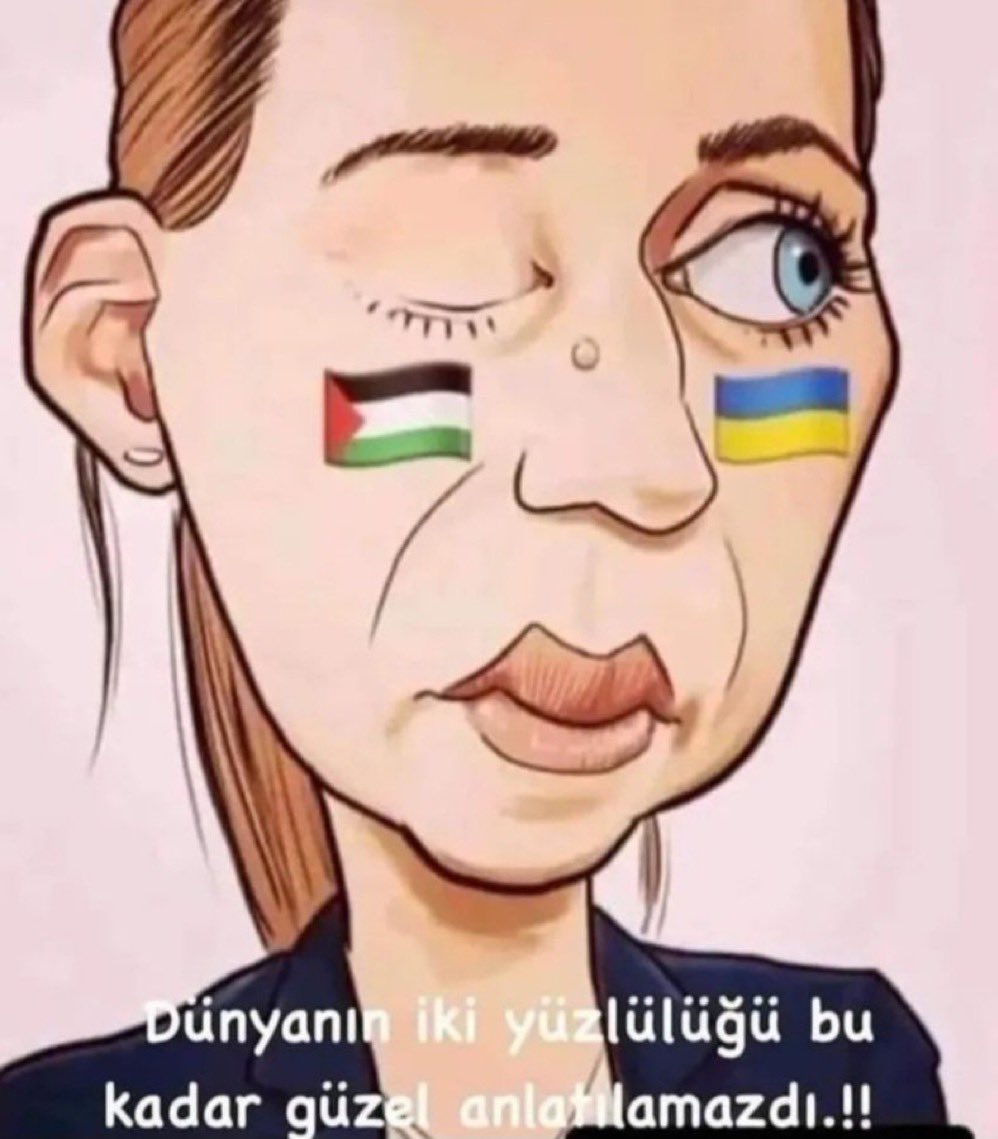 Dünyadaki iki yüzlülüğün tanımı bundan sonra böyle olsun! Bu fotoğraf müfredatta da olmalı! #FreePalaestine #Palestine