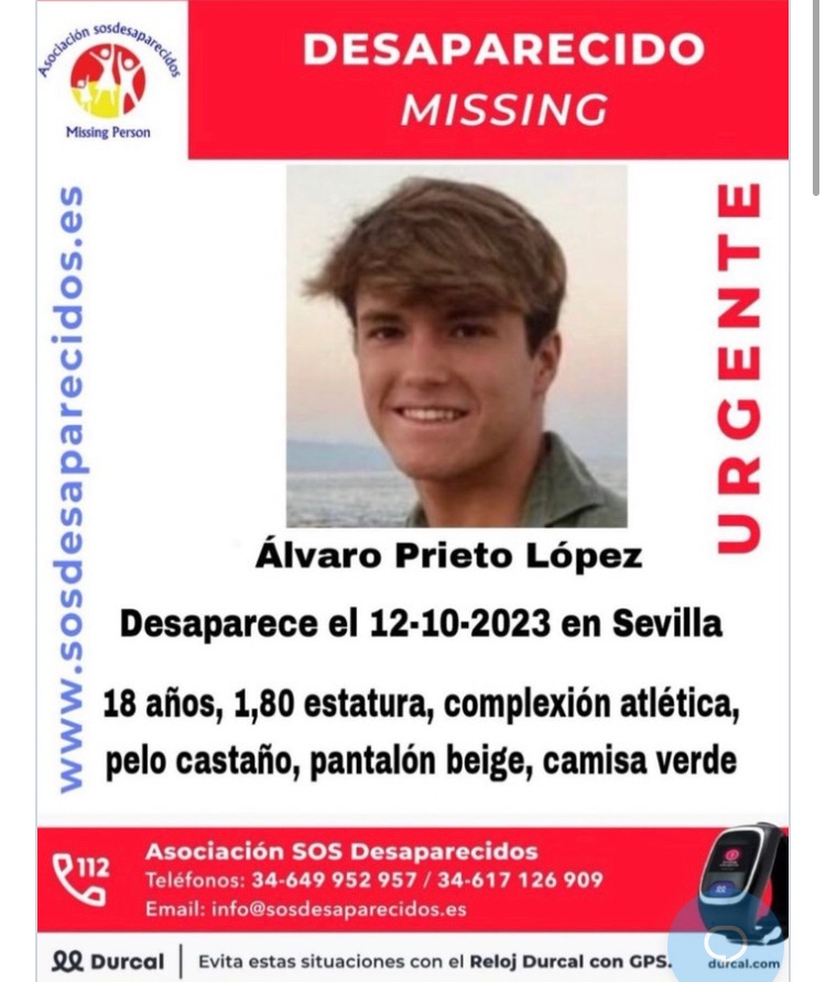 Dos desaparecidos en nuestra tierra. Son Noelia y Álvaro, ella desapareció en Dos Hermanas y él Sevilla cerca de Santa Justa, el día 11 y 12 de Octubre respectivamente. Ayudemos a difundir 

Ojalá aparezcan pronto 🙏