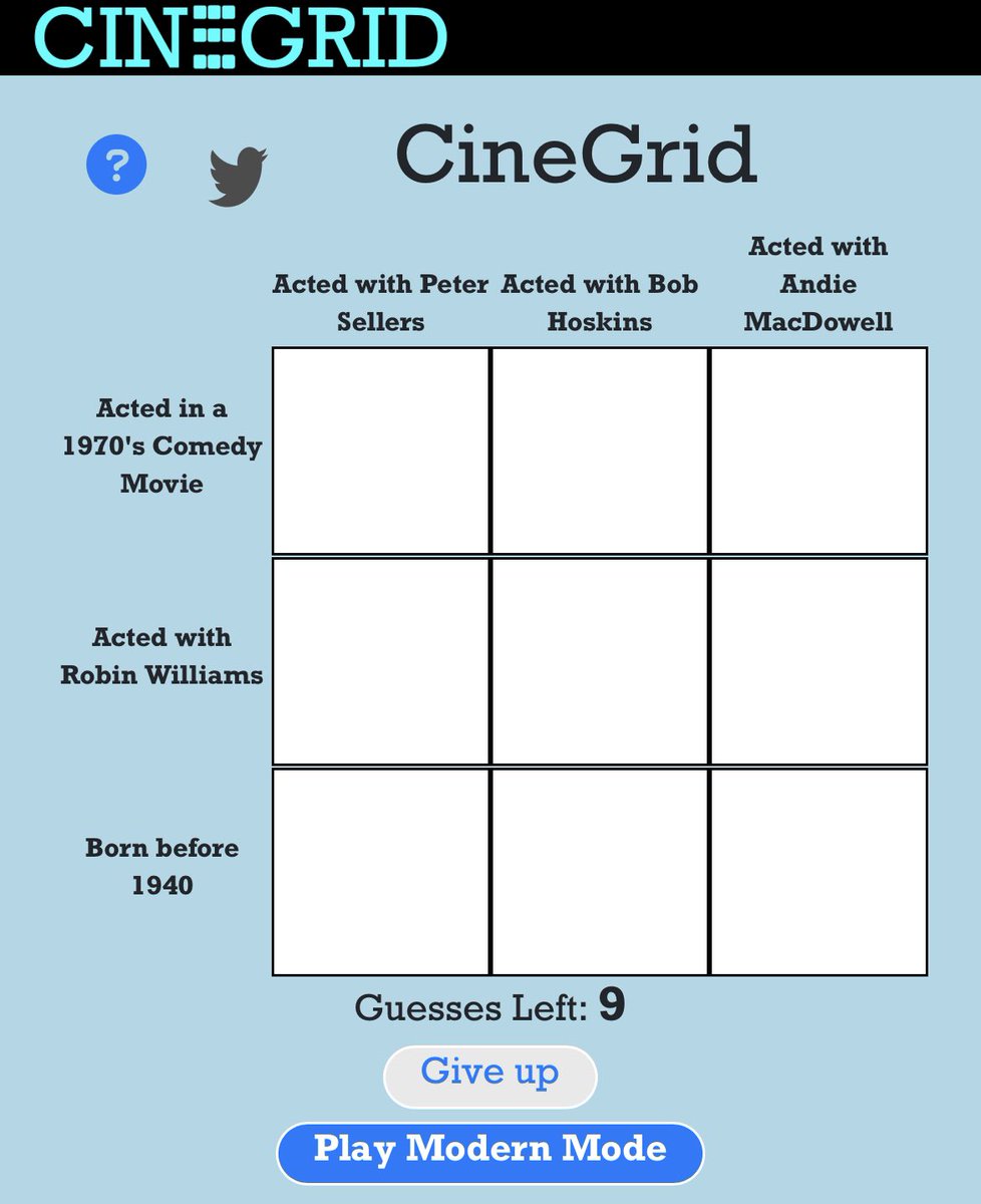 CineGridGame's tweet photo. Try out the new grids today! Reply/quote with your score!

Play at https://t.co/aJ4oTIbVHk https://t.co/hin7oqMw30