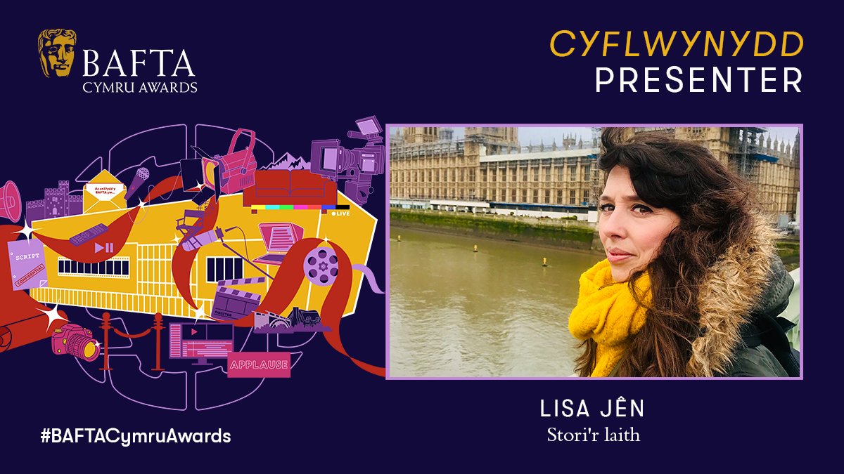 Heno rydyn ni’n cyflwyno’r wobr Cyflwynydd i Lisa Jên am ei gwaith ar Stori’r Iaith. Congratulations! 🏆✨ #BAFTACymruAwards