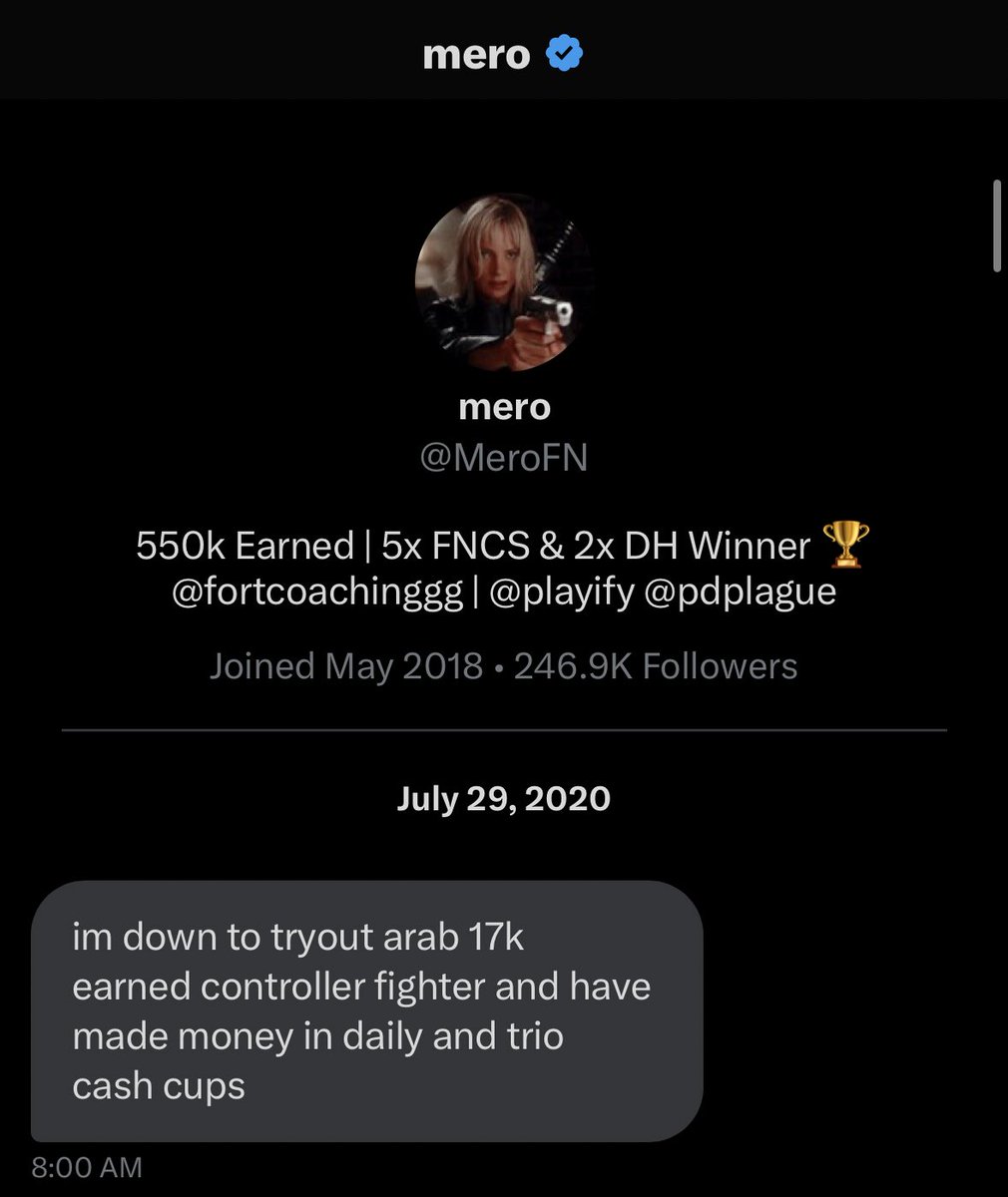 There’s not a day in my life I don’t think about having ignored this dm @MeroFN