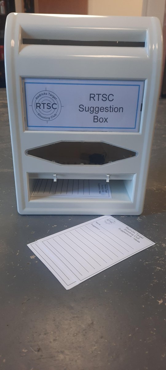 Loving this new Redricks Target Shooting Club Suggestion Box kindly donated by Martin; awesome opportunity for members to put forward ideas.  RTSC grows from strength to strength!! #skillatarms #redricksranges #league #grateful #thankyou #thanks #excited #compete #competitionday