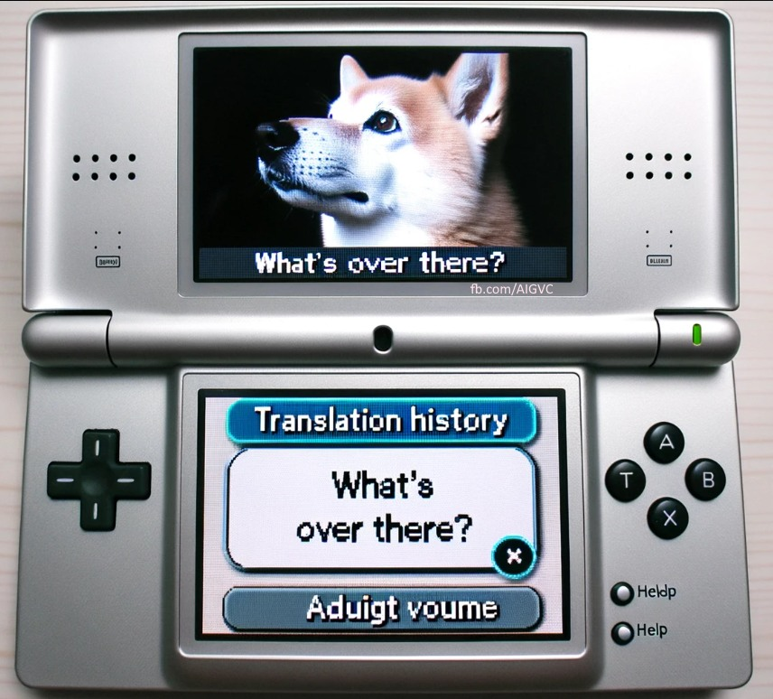 AIGenGames's tweet photo. Title: Dog To Human Speech Translator
Genre: Software
Platform: Nintendo DS
Released in 2007 https://t.co/5mbvwCRu8A