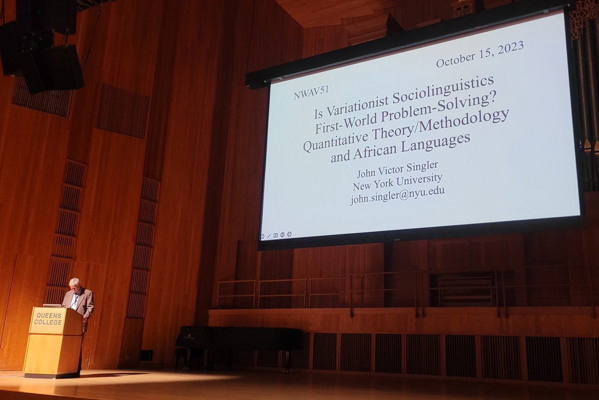 John Singler presents our final plenary. #nwav51