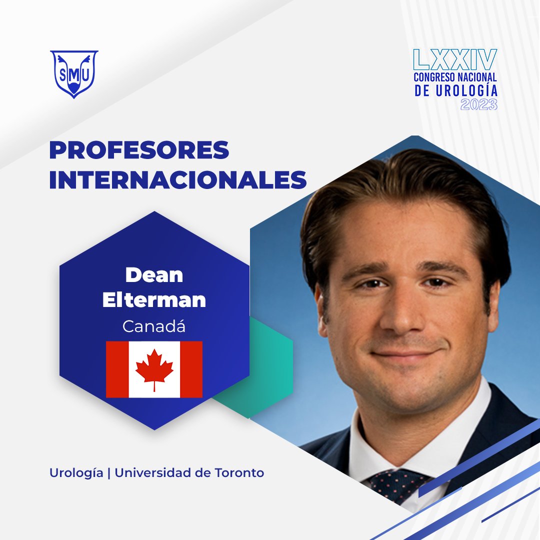 ¡Actualízate en el Congreso Nacional de Urología! Nos acompañará el Dr. Dean Elterman 🇨🇦, uno de los temas que abordará es 'Rezum como nueva opción para HPB'. ¡Inscríbete! congresosmu2023.mx @DrDeanElterman #TodosSomosSMU #SMU #SMU2023 #SMU23 #Urología