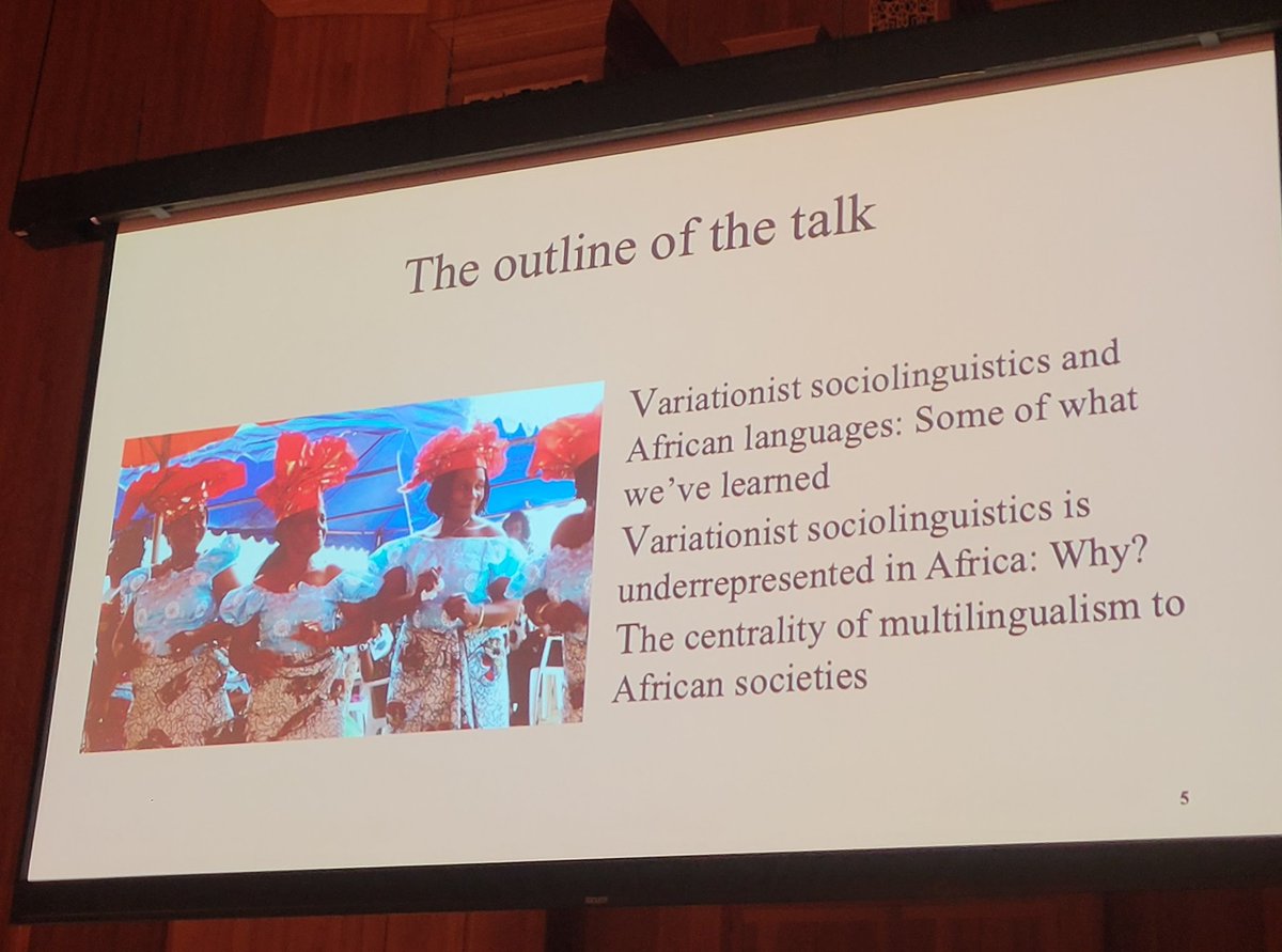 Singler's talk focuses on variationist sociolinguistics, African languages, and African linguists. #nwav51
