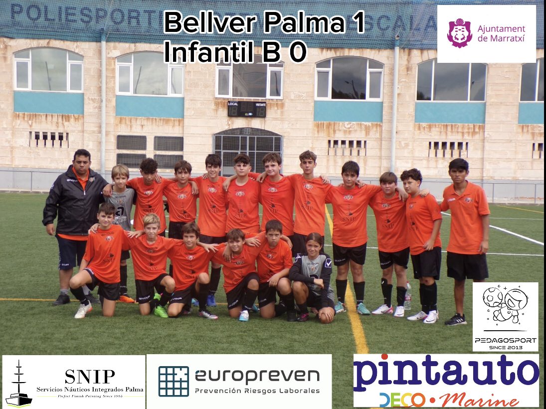 📸 nuestro Infantil B caía por la mínima 1-0 en su visita al bellver Palma, partido en el que se generaron muchas ocasiones y no quiso entrar la pelota. Mucho ánimo a estos chaval@s que hicieron un gran partido. 💪🏽⚫️🟠💪🏽. @ajmarratxi <a href="/snipalma/">SERVICOS NÁUTICOS INTEGRADOS PALMA SL</a> @pintauto_mallorca <a href="/pedagosport/">Pedagosport</a>