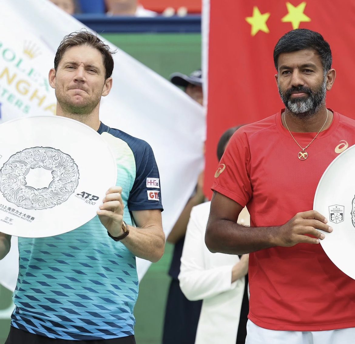 AITA__Tennis's tweet image. A thrilling journey to the finals...🤝🎾 

Rohan Bopanna and Matthew Ebden, the dynamic duo, claimed the Doubles runner up trophy at the ATP 1000 Sanghai Masters....🏆🏆 

PC - Getty 

#ATPMasters #Sanghai #Doubles