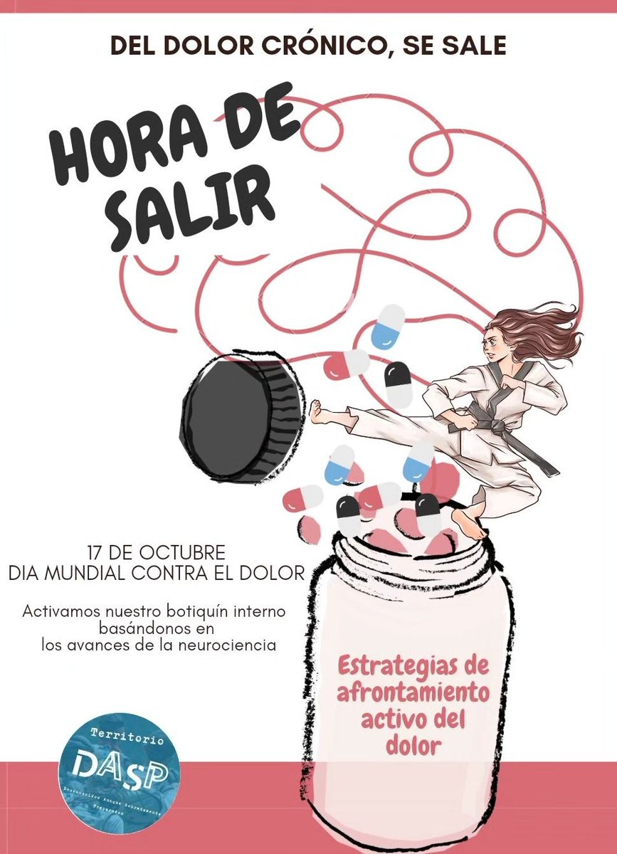 Únete a "Del dolor crónico se sale" para ofrecer mejores abordajes a los pacientes con dolor, desde un primer abordaje basado en las guías clínicas: educación en neurociencia y movimiento. 
Etiqueta a 
<a href="/Territorio_DASP/">FISIOTERAPEUTAS APYSC</a>
 el #DiaMundialcontraeldolor y coméntanos tu propuesta.