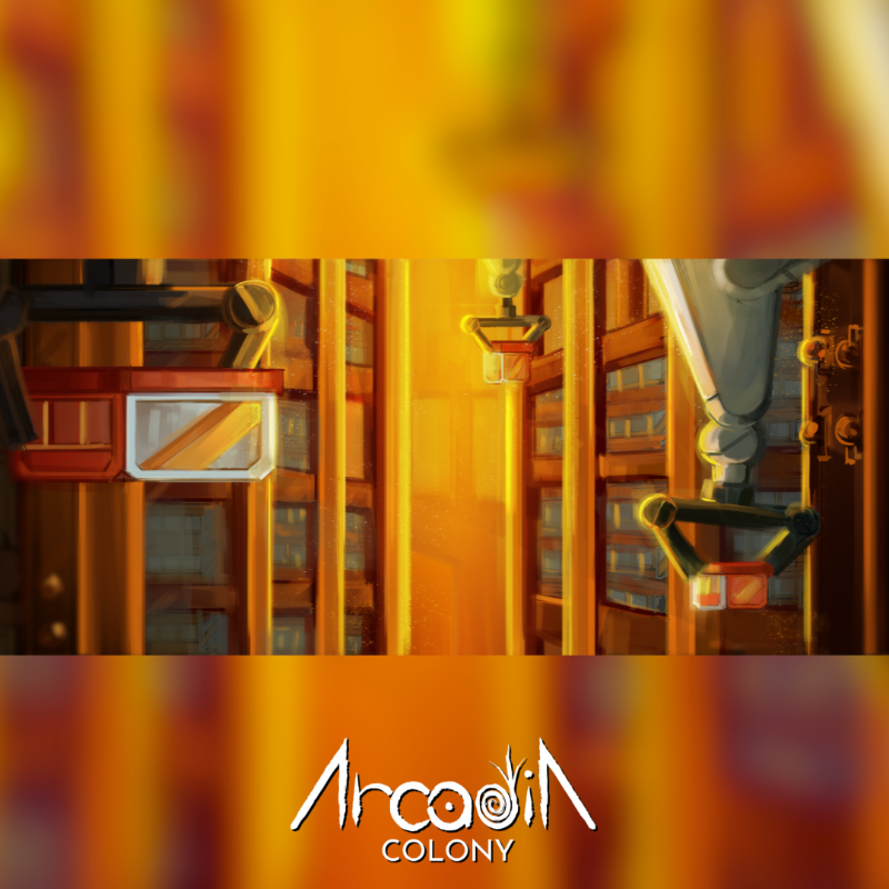 Kibe_sh's tweet photo. Here's one of the biomes you will explore: the Logistic Center.

This immense warehouse is completely automated and filled with robotic arms and binaries trasporting goods. Everything is connected in this advanced maze!

#arcadiacolony #games #metroidvania #anime