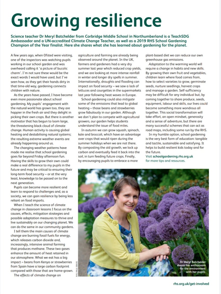 I wrote this article on #FoodResilience & #SchoolGardening for the RHS in 2019. Four years on I feel it is even more relevant. In the UK we might never be self-sufficient but, by giving children the skills needed to grow their own, we can reduce food waste & develop resilience 🌱