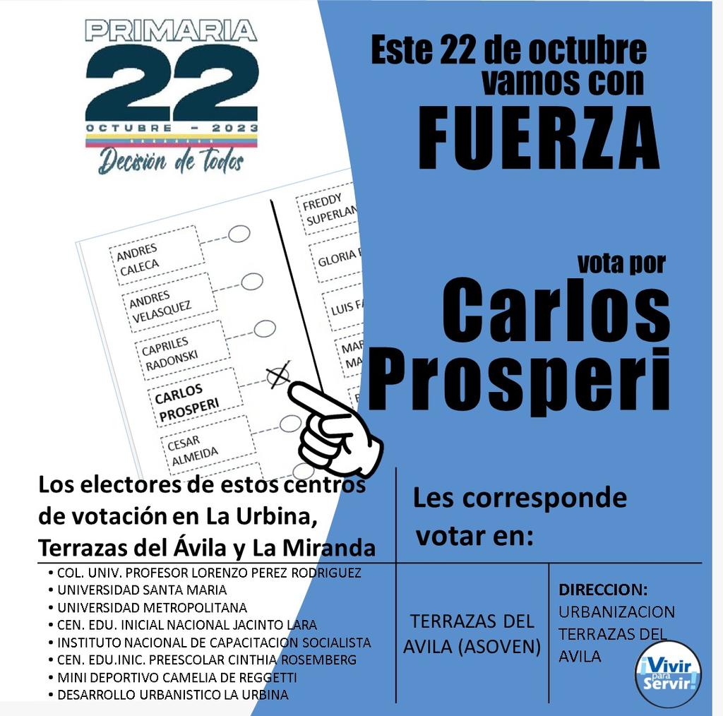 #DemosElPrimerPaso debemos de tomar el ejemplo del Estado Barinas cuna Adecas 👫🗳️👫👇 movilización total respaldo a Carlos Prosperi 🇻🇪
#OrganizadosConProsperi
@PieroMaroun @nelsonguillen64 @andreaparrad_ @Carol80A 
#22Oct yo voto 🗳️🇻🇪