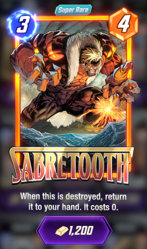 dddrewsky's tweet photo. 💰 Daily Offer for Variants! 💰
BRAND NEW Sabertooth! Looks pretty awesome! Looks like one of the monsters on the island. Infinaut hasn't been in my shop in ages. Hawkeye is great but I'll wait. 🤔
What's in your shop?! Make us jealous! 👀
#MarvelSnap #variants #dailyoffer https://t.co/UpHRdLX7Q4