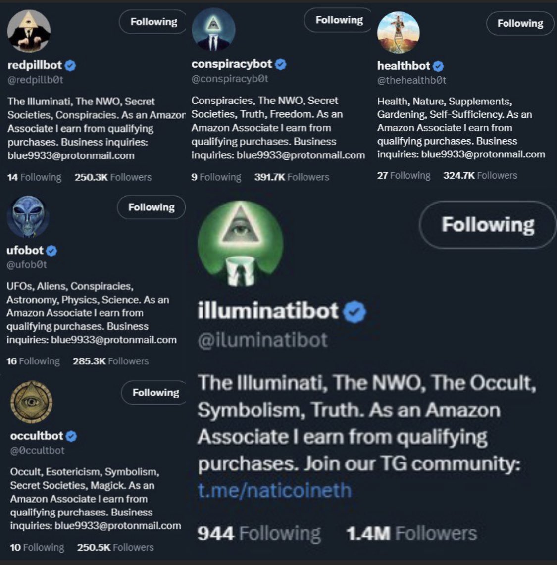naticoineth's tweet photo. $NATI @naticoineth owner/dev is a technologist & rank TOP #28 in 𝕏 world with over 3M followers in combined accounts! 🤯

⭐️ 1B Market Cap is programmed. #crypto 

Join The Illuminati TG before it’s too late ⏰  
https://t.co/j8nE43Y4Gu
https://t.co/bjUwVjg6Cw

#IlluminatiCoin is your Next $PEPE $SHIB $DOGE 🪬 More CEX listings coming! 🔥🔥🔥 Keep calm and HODL 🚀 #Bitcoin 

@coingecko @CoinMarketCap @Hotbit_news @LBank_Exchange @HuobiGlobal @CoinDesk @MEXC_Official @okx @BingXOfficial @BKEXGlobal @gate_io @Poloniex @bitcoinnews @Cointelegraph @AtomicWallet @manifoldxyz @okxchinese @WazirXIndia @PancakeSwap @bitfinex @Tokocrypto @ParibuCom @blockworks @openseapro @opensea @gemini @Ledger @krakenfx @krakenpro @BithumbOfficial @Bybit_Official @kucoincom @cryptocom @BinanceUS @cz_binance @coinbase