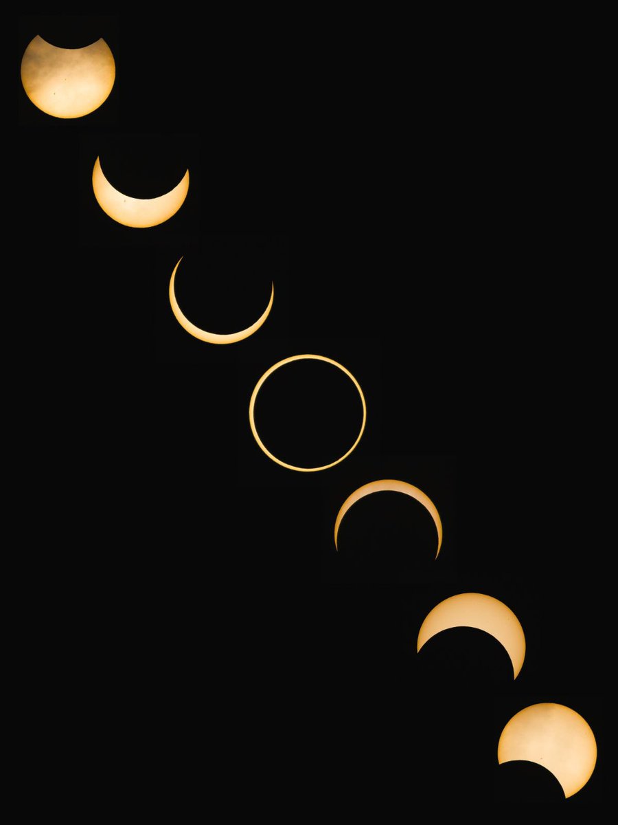 hmns's tweet photo. Ring of Fire 🔥 

This weekend’s Annular Eclipse made everyone stop, stare and appreciate the stars above. Here is a composite of images taken with a Canon 5d Mark IV in Bandera, Texas.

📸 ©️ HMNS | Mike Rathke

#AnnularEclipse #Eclipse #RingofFire https://t.co/M19RjYdn1r