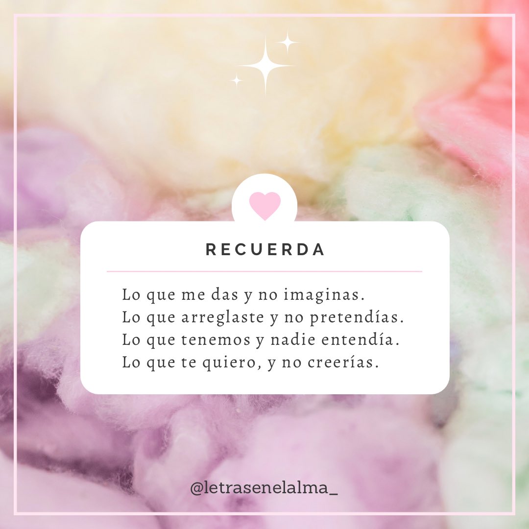 LetrasEnElAlma2's tweet photo. ❤️✨🖋️

#poesía #artedeamar #microcuento #escritura #versos #textos #citas #amantedeletras #escritores #poetas #letras #pensamientos #sentimientos #accionpoetica #libros #frasedeldia #poema #frasespositivas  #reflexion #frases https://t.co/vLkX0dDEL9
