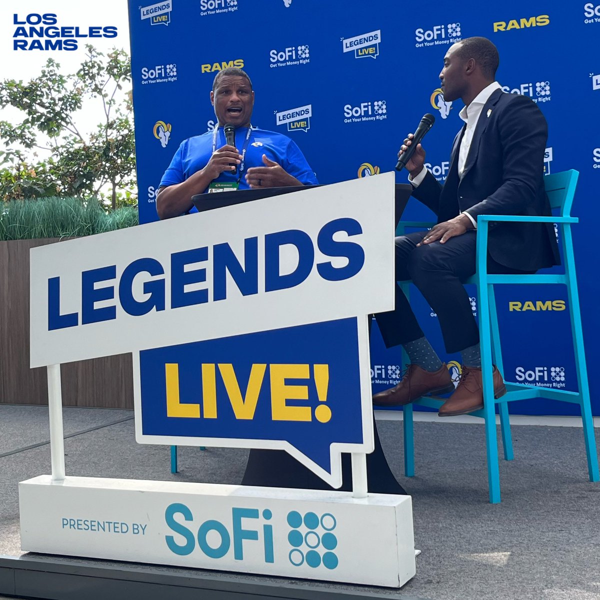 .@DMarcoFarr1 joining us at the #RamsHouse! 

Legends Live presented by @SoFi.