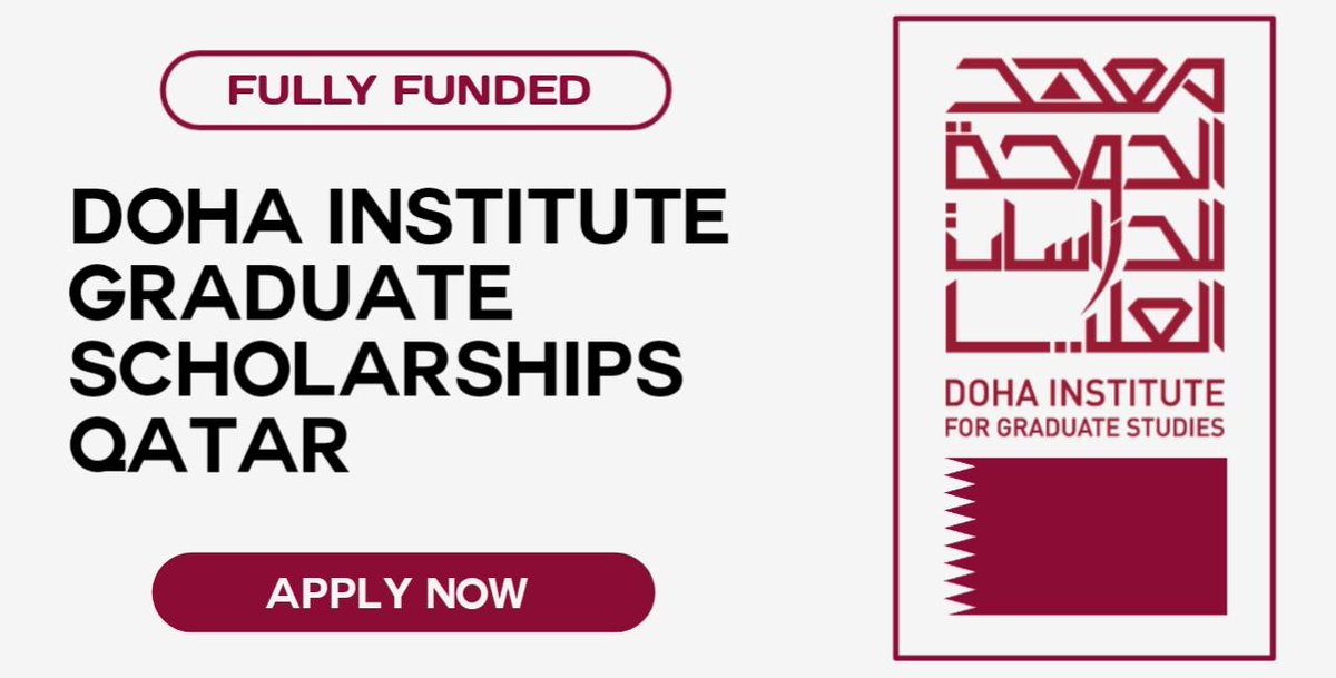 Fully Funded Scholarships in #Qatar for 2024!

International grad students, here's your chance! Doha Institute offers Fully Funded Scholarships. No IELTS/TOEFL required!

Apply now bit.ly/3FhWxH7  📚🌍

#Scholarships #QatarEducation #NoIELTS #StudyAbroad