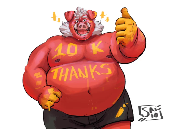 the last post was a meme this is the real one  It is really a great milestone , and after 4 years of starting to upload my art to Twitter I finally reached this great goal that means a lot to me.  Lets growing and learning new things together with all of you.  Thanks you 