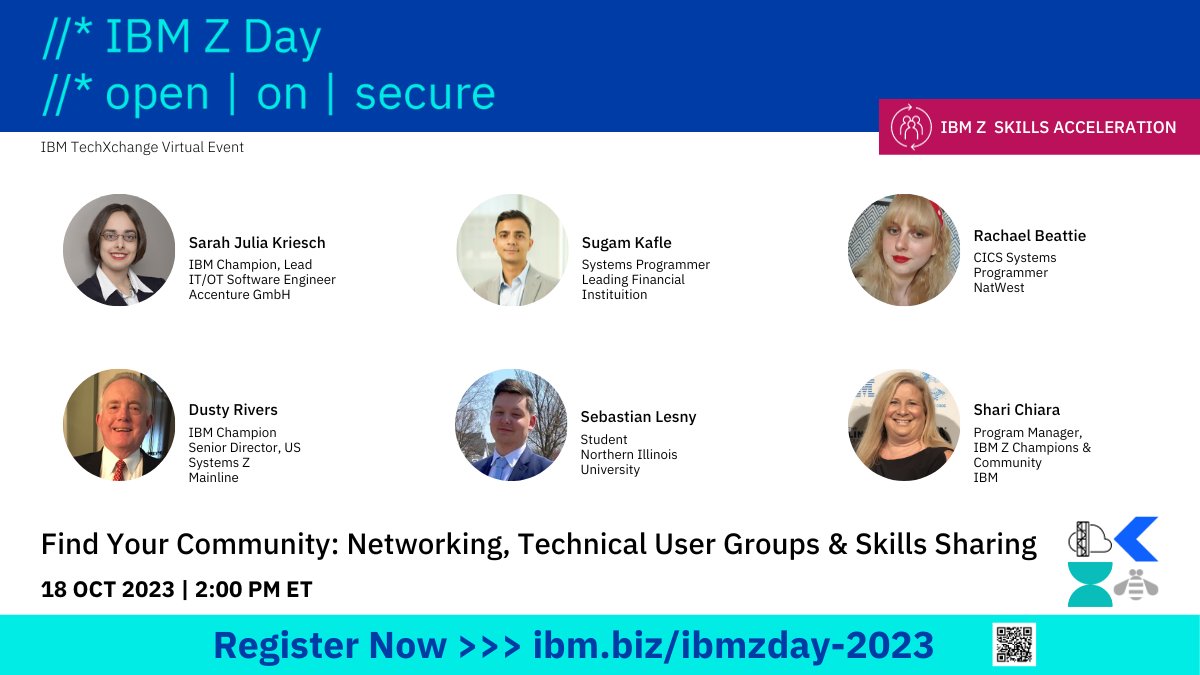 One conference after the next conference. #ibmzday is back! 1-day virtual conference on Oct  18th for tech enthusiasts! Join our community session. Elevate your expertise and connect with  global thought leaders. ibm.biz/ibmzday-2023 #IBMChampion #IBM #Accenture #OpenSource