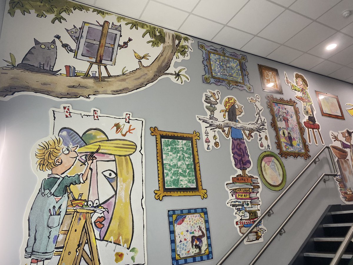We are so proud of our children and their amazing work showcased on our art stairwell. I am sure you will agree this is an incredible space in school