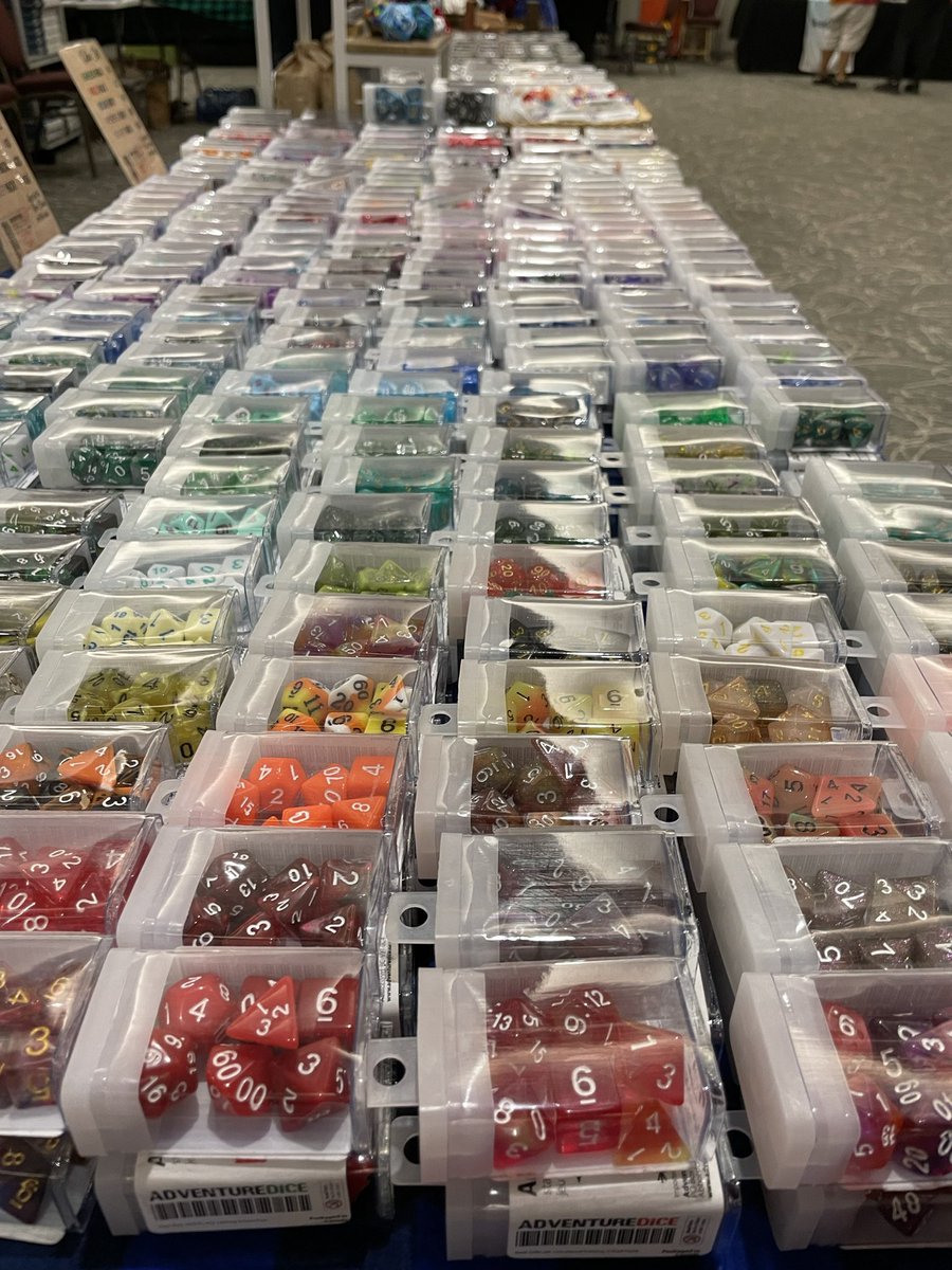 AdventureDice's tweet photo. Day two at @KamCon22 . Come find us at the TRU Activity Centre in Kamloops today until 5! #kamcon https://t.co/06VB75JoMW