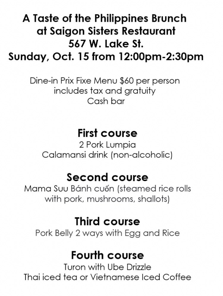 ISCChicago's tweet image. A Taste of the Philippines Brunch at @saigonsisters