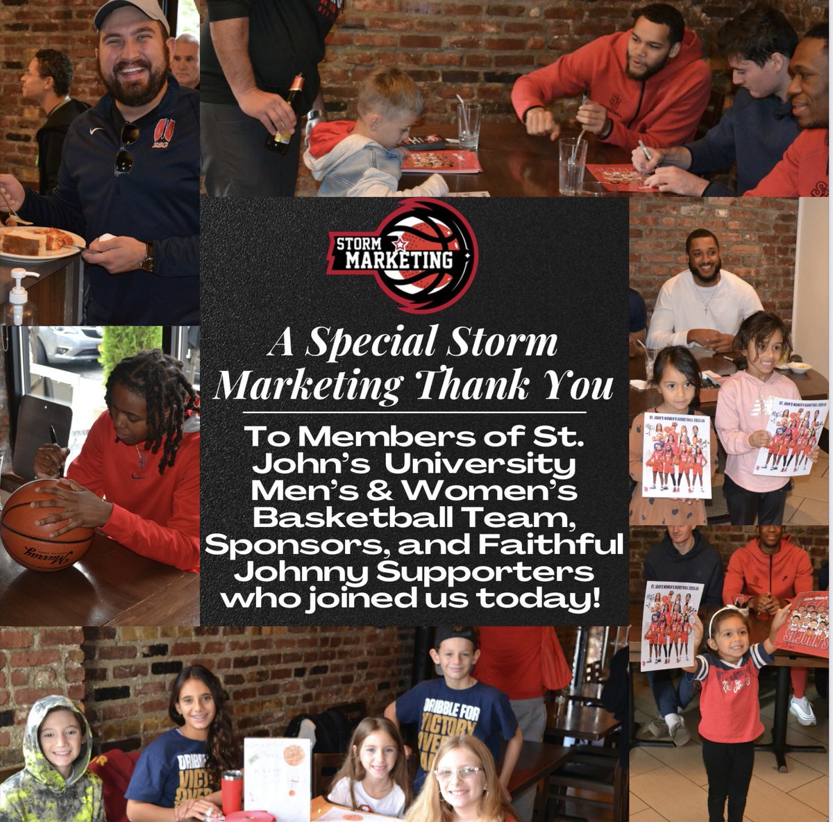 Thank you to all those who participated in today’s Storm Marketing Meet &amp; Greet.

We had a blast creating memories, discussing St. John’s Athletics, and exploring NIL opportunities for student athletes at St. John’s University! #sjubb #sjuwbb