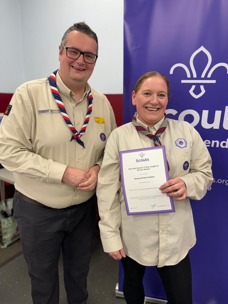 Earlier today I had the absolute pleasure of visiting <a href="/38thscouts/">38th Rossendale</a> for their AGM and celebration of achievement. It’s always a privilege to recognise some of our fantastic <a href="/scouts/">Scouts</a> volunteers!
