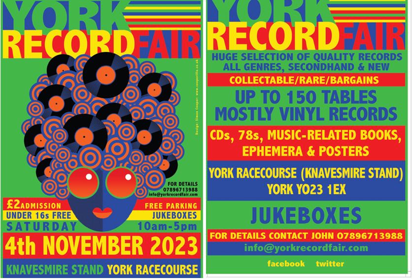 Not long until York Record Fair - one of the biggest and best around - with top sellers from all over the UK. #York #recordfairs #vinylrecords #recordcollection  More info here: facebook.com/events/9130334…