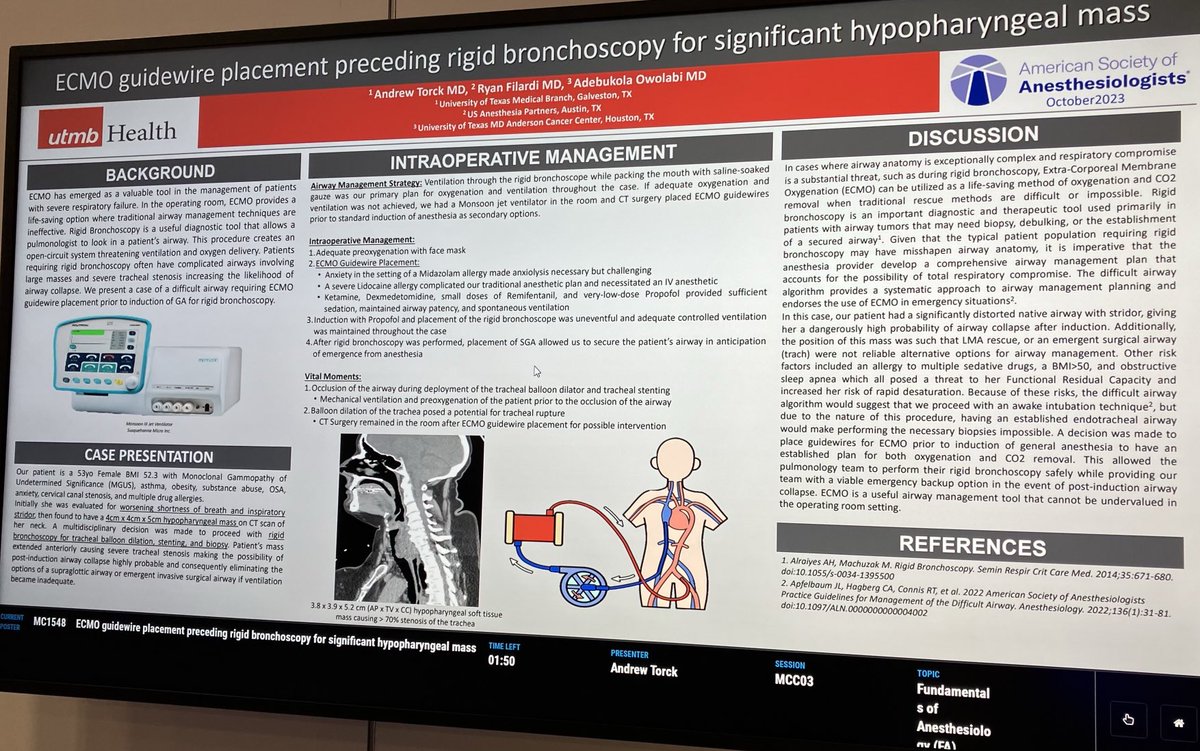 UTMB Anesthesiology (@utmbanesthesia) on Twitter photo Dr. Andrew Torck, <a href="/UTMBAnesthesia/">UTMB Anesthesiology</a> resident, presented challenging case: allergy to midazolam, lidocaine, and has airway mass. #ANES23 <a href="/TSAPhysicians/">TSAPhysicians</a> Dr. Andrew Torck, <a href="/UTMBAnesthesia/">UTMB Anesthesiology</a> resident, presented challenging case: allergy to midazolam, lidocaine, and has airway mass. #ANES23 <a href="/TSAPhysicians/">TSAPhysicians</a>