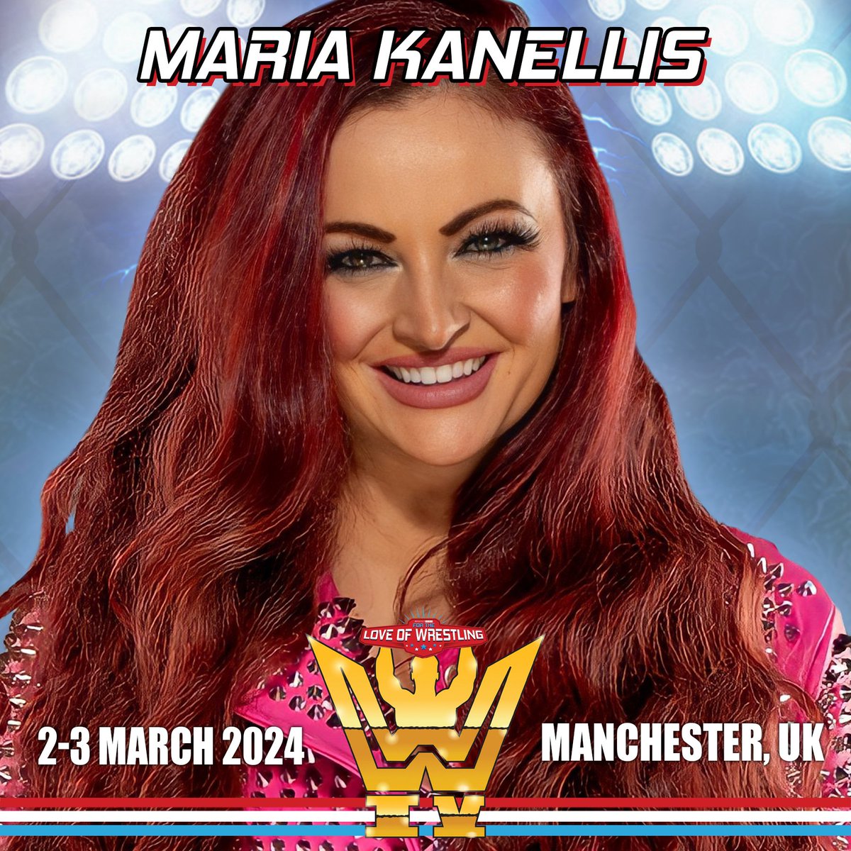 Guest Announcement Maria Kanellis Joining us for #FTLOW IV in 2024 is  former #WWE , #ImpactWrestling and #RingofHonor and current #AEW star  @MariaLKanellis Tickets for the former Impact Knockouts Champion are  available, image size:1200x1200