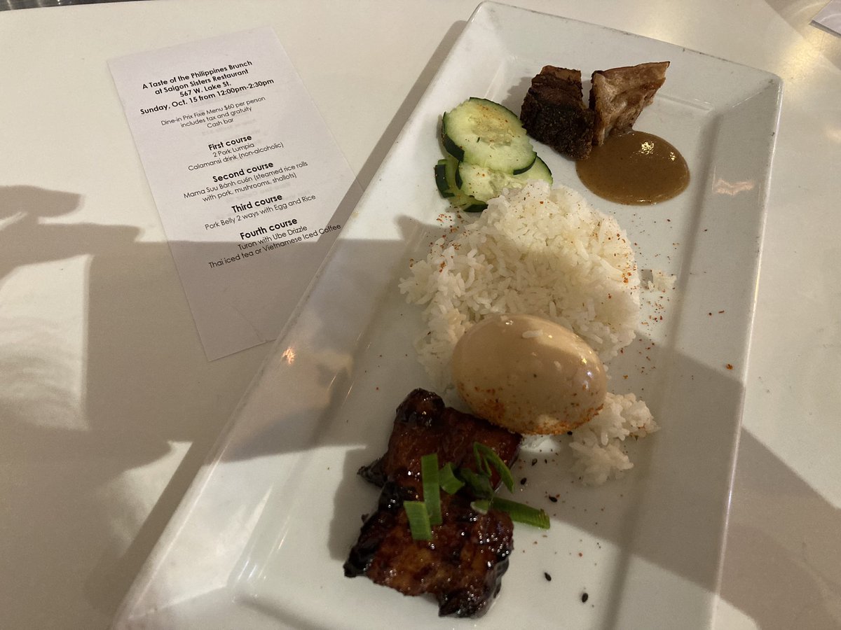 ISCChicago's tweet image. Pork Belly 2 ways with Egg and Rice, from A Taste of the Philippines Brunch at @saigonsisters