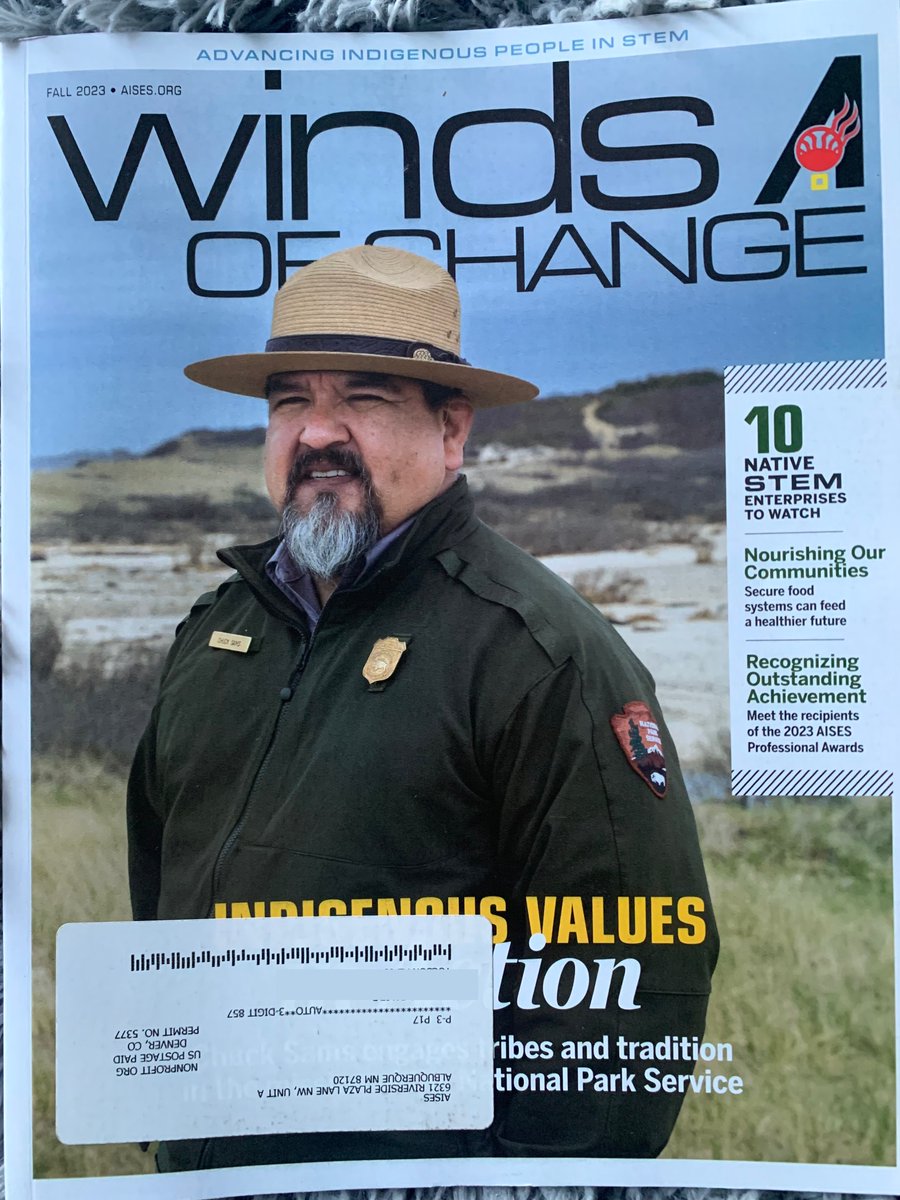 taking_up_space's tweet photo. 🥰We are in the @AISES #WindsofChange magazine!!🪶Thank you for your support!😍
#TakingUpSpace #STEMforAll #IndigenousSTEM
#EmpowerNativeYouth #STEAMEducation #MentorshipMatters #NativeAmericanEducation #FierceLoving #ScienceMentors https://t.co/kbqK2Q3zts