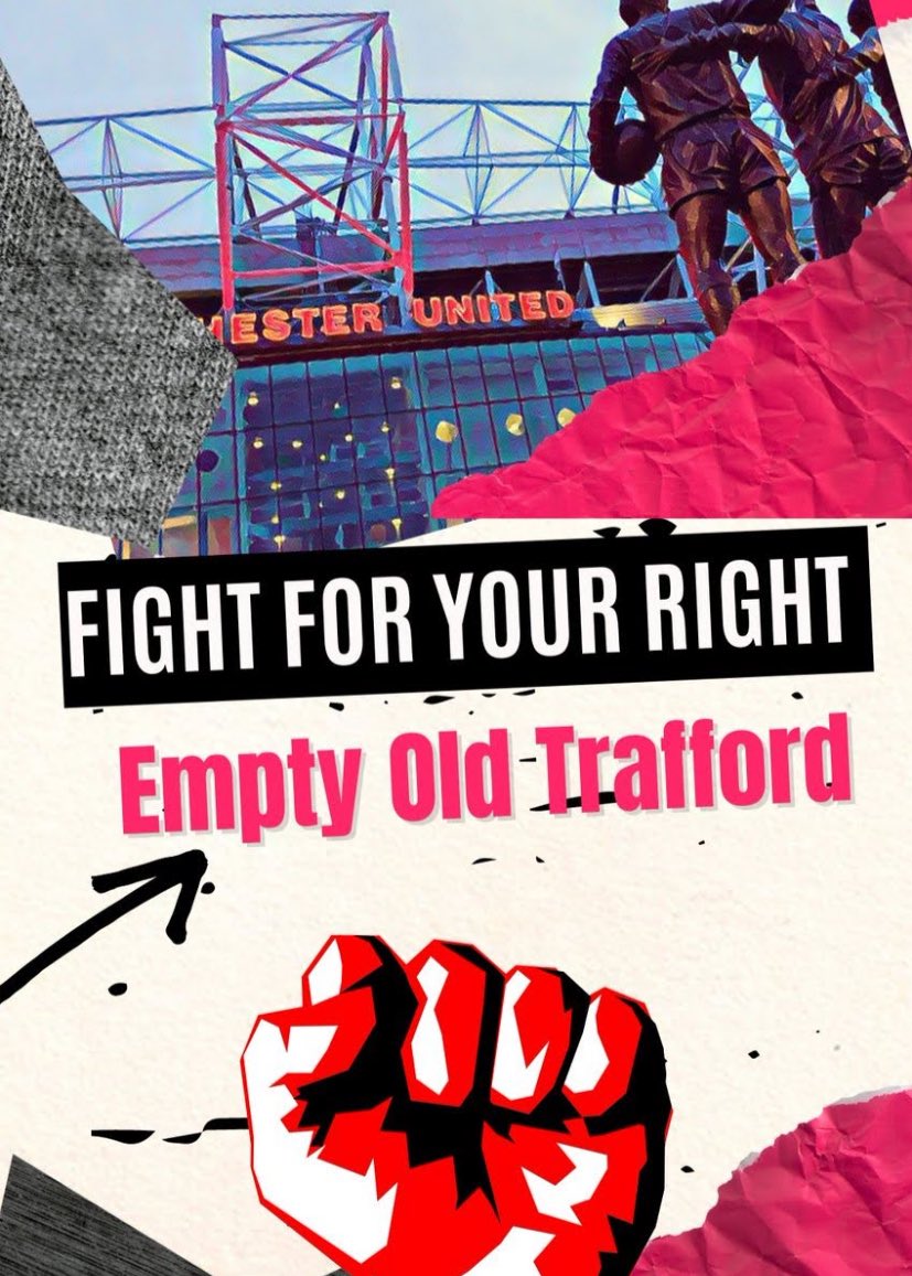 FaceUTD's tweet photo. The Glazers need to hear us and feel our presence. Like and retweet, let’s make this big!🔰
#EmptyOldTrafford #GlazersOut https://t.co/c9Z6Og4cxC