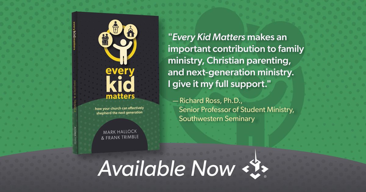 MarkHallock's tweet photo. Release day!

There’s nothing more important than shepherding the next generation, but how do we do it? What does it look like? Who is involved?

Every Kid Matters was written to help parents, pastors, and churches form a game plan.

Get your copy here: https://t.co/IhsKkzZEzK https://t.co/YlFglm4NJ9