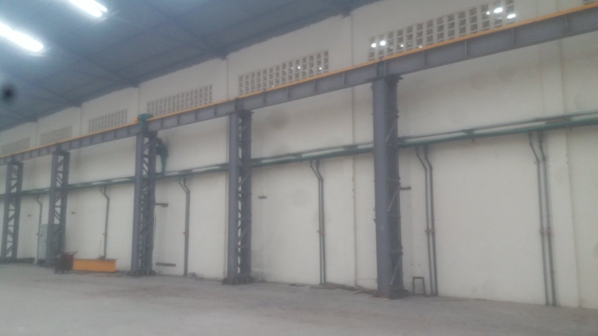 basepoint15's tweet photo. #Fabrication &amp; #Installation of a #10tonne #crane spanning 26m in a 60m long go-down. Thanks to Metro Concepts. #Construction https://t.co/XEwovQ8vdz