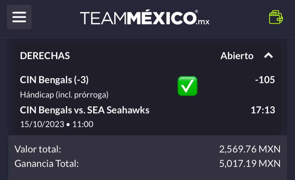 hugowx_'s tweet photo. ¿Nos vamos con el Paso 3? Reto $1,600 a $20,000🪜

- Ravens. Pasó 1✅✅✅
- Bengals. Pasó 2✅✅✅

Ya tengo listo sig paso para convertir $1,600 a $20,000 hoy mismo!
O muchos lo hacen de $160 a $2,000

Ya saben mi gran nivel que tengo en #NFL

Si hay varios ♥️🔄🗯️ lo publico ya! https://t.co/eoLe69pahM