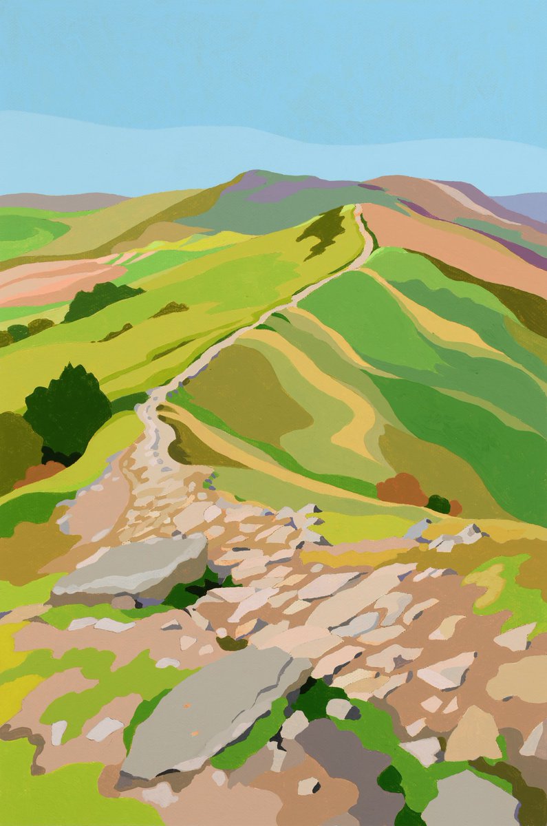 Mam Tor, High Peak, #thepeakdistrict  #Derbyshire 
Acrylic painting 
#walkinguk
slscott.co.uk/shop/p/mam-tor…