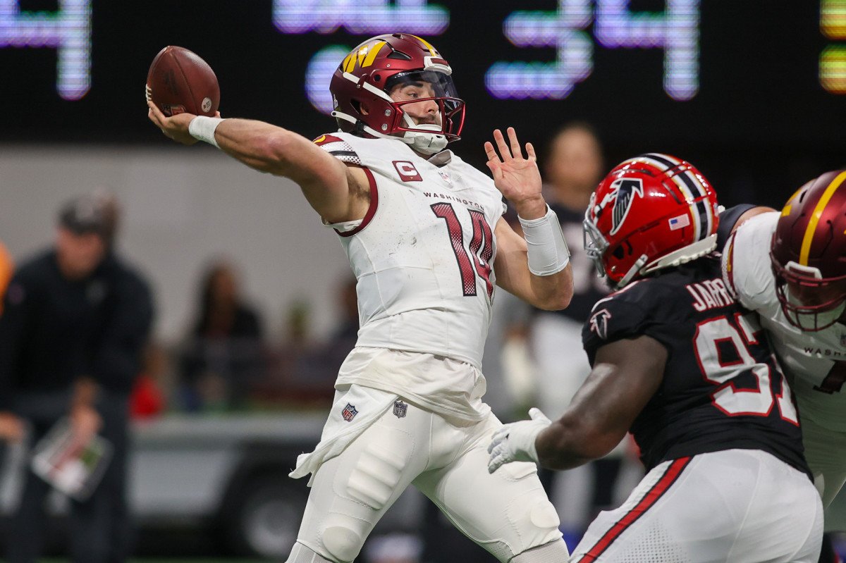 Washington Commanders Sam Howell in the WIN 

- 14/23
- 151 Yards
- 3 TD 
- 119. 7 Rating