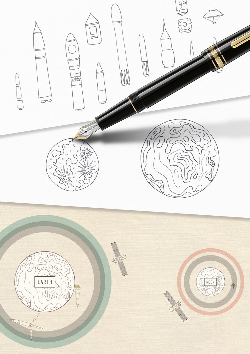 HumaneTiger1's tweet photo. Taking part in #minijam again - this time the theme is "Ink". As an additional limitation, players must control multiple entities. In our game the player must fulfill contracts and launch satellites into orbit. #indiegame #IndieDevs #handdrawing https://t.co/LJ1LTSnXeP