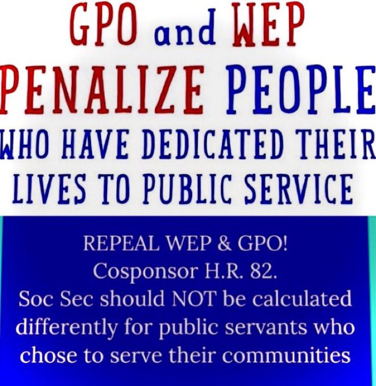 <a href="/SteveScaliseGOP/">Steve Scalise</a> <a href="/SteveScalise/">Steve Scalise</a>
#HR82 /#S597 = Real Help for those targeted by WEP/GPO

Support &amp; Advocate for 
the SWIFT PASSAGE of #HR82

Please don't leave us to die waiting. 
#EliminateWEPGPO_NOW 
#HR82BipartisanSupermajority

Lead the way!  
#CosponsorHR82
#VOTE2PASS_HR82