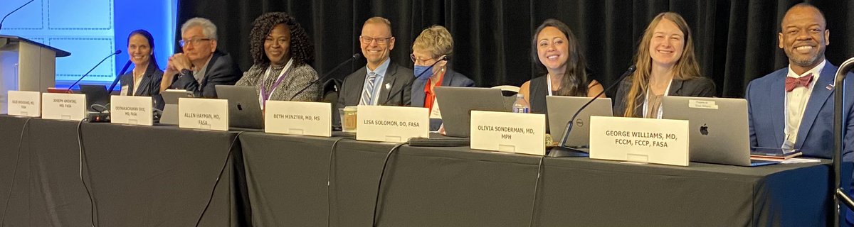 So proud of @LivSonder @stanfordanes resident and national leader! #PhysicianLeader The powerful @ASALifeline Administrative Affairs Reference Committee at #ANES23 They hear all concerns from the delegates across the nation and help bring consensus. @EMARIANOMD @CSAHQ