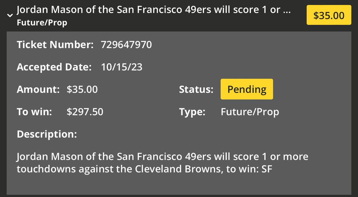 Can’t believe the SF winning part is the reason this loses lol.